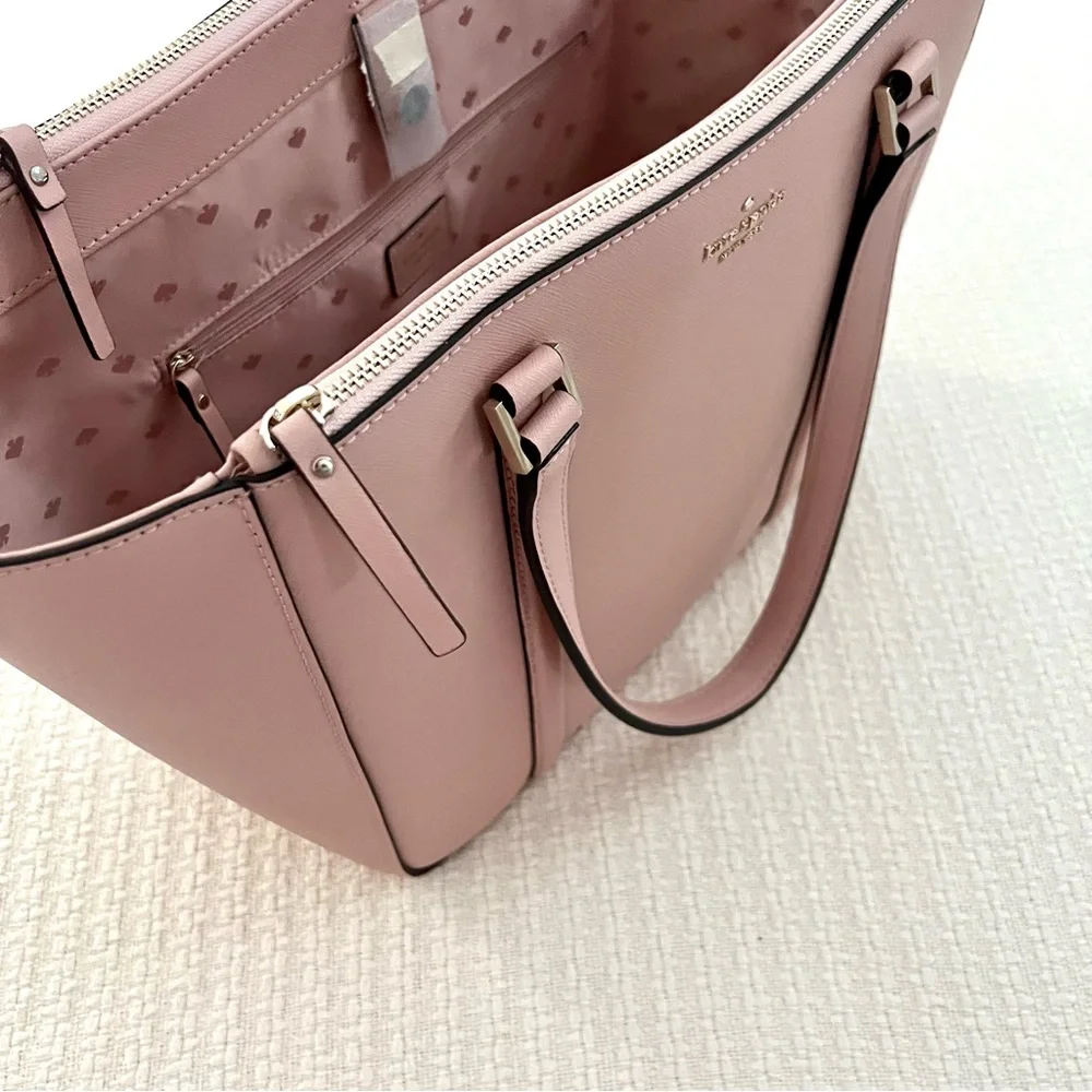 kate spade Pale Pink Leather Tote Laptop Bag